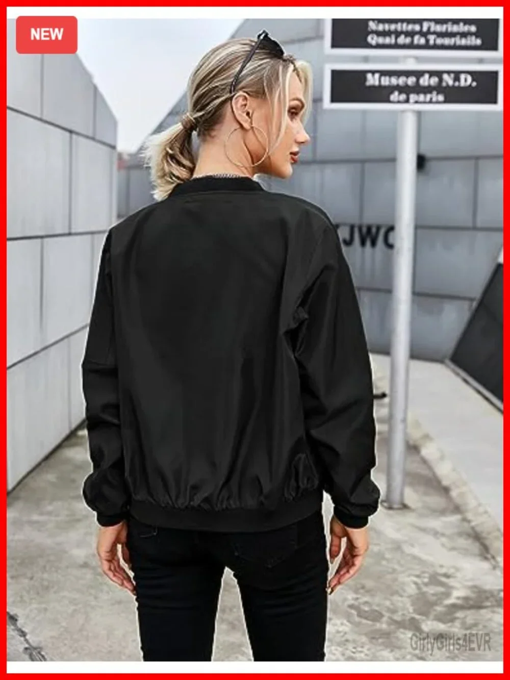 Women's Quilted Bomber Jacket Zip Up Lightweight Casual Coat with Pockets
